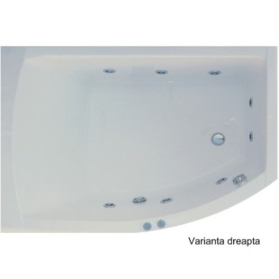 Гидромассажная акриловая ванна (s1) belform magnus, правая, 160x115 cm