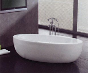 Отдельностоящая акриловая ванна kroner round, овальная, 186x89x58 cm