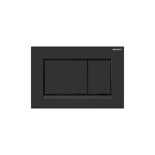Панель смыва sigma 30, двойной смыв, чёрный мат, easy-to-clean, 246x164 mm