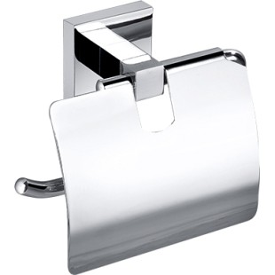 Держатель туалетной бумаги kroner square, с крышкой, хром