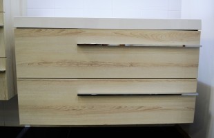 Мебель для ванны kroner amelie, подвесная, белый дуб, 90x47x48 cm