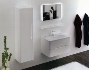 Зеркало для ванны kroner emily сензорная с подсветкой, 85x4,5x50 cm