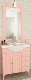 Мебель для ванны savini due fiorenza, decape розовый, 75 cm