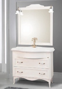 Мебель для ванны savini due diana, в комплекте (зеркало с подсветкой, умывальник) 112 cm