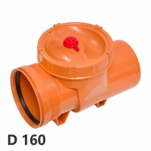 Обратный клапан канализационный пвх valplast, d 160 mm