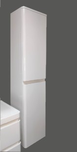 Шкаф-пенал подвесной, белый глянец, правый,40х34х170 cm