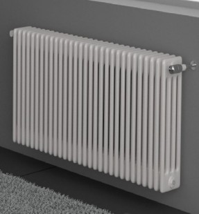 Радиатор стальной ardesia d2 ral 9010,, 4 колонны, 3 секции h 656 mm, l 138 mm