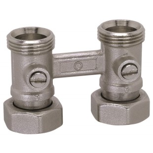 Клапан нижнего подключения для стальных радиаторов, bianchi, с пола 2x1/2-3/4