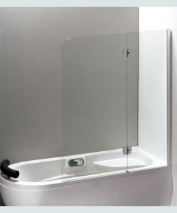 Перегародка для ванны kroner miriam, хромированный профиль, правая, стекло 6 mm, 120x150 cm