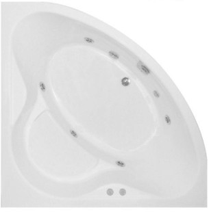 Гидромассажная акриловая ванна (s1) belform equilibra, симметричная, 140x140 cm