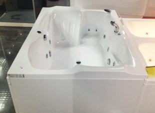 Гидромассажная акриловая ванна (s1) belform duo, встроенный смеситель vela, наполнение каскад, 168x126 cm