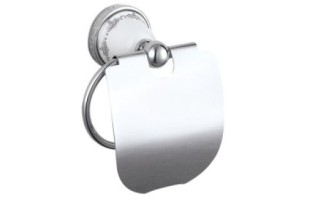 Держатель туалетной бумаги kroner retro, с крышкой, хром