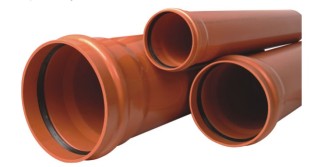 Труба канализационная пвх valplast sn4, d 400x9,8 mm, l 3 m
