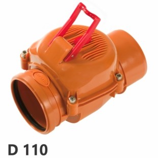Обратный клапан канализационный пвх valplast, d 110 mm