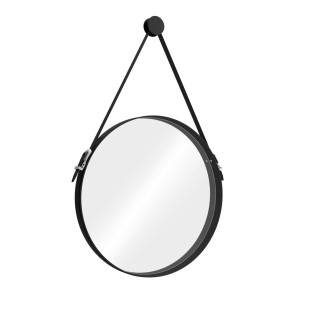 Зеркало для ванны salgar barber, подвесная, черный матт,  d51 cm
