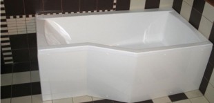Асимметричная акриловая ванна belform noa, правая, 170x90/70 cm